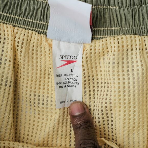 Vintage Speedo Mens Swim‎ Trunks Men's L Yellow Hawaiian Floral Bottoms Swimsuit - Picture 4 of 8